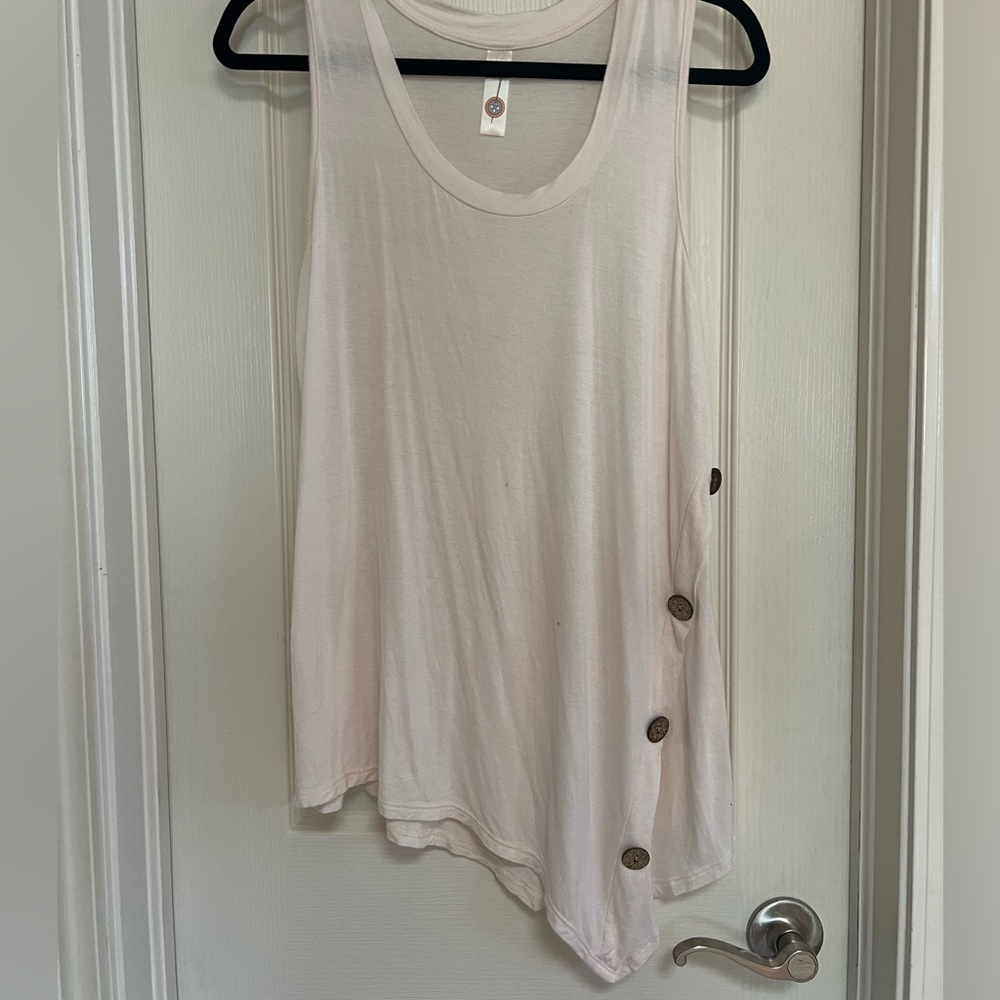 Tunic tank with button detail